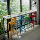 Industrial 1/5 Pieces Bar Table Set Rectangle Wood Counter Table with High Stools for Cafe 5 Pieces: Table, 4 Stools Clearhalo 'Bar Furniture' 'furn' 'furn_home_bar_bar_sets' 'Furniture' 'Home Bars & Bar Sets' 'home_bar_bar_sets' 'Kitchen & Dining Furniture' 6105524