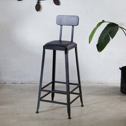 Industrial 1/5 Pieces Bar Table Set Rectangle Wood Counter Table with High Stools for Cafe Black 30"H Stool (Single) Clearhalo 'Bar Furniture' 'furn' 'furn_home_bar_bar_sets' 'Furniture' 'Home Bars & Bar Sets' 'home_bar_bar_sets' 'Kitchen & Dining Furniture' 6105525