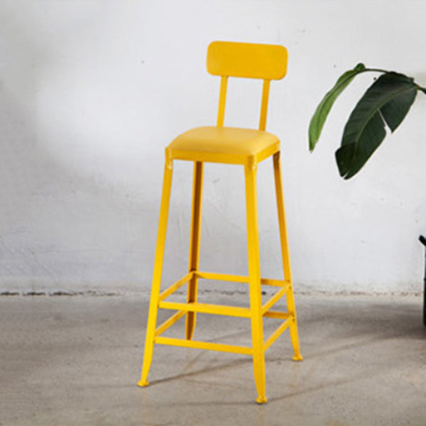Industrial 1/5 Pieces Bar Table Set Rectangle Wood Counter Table with High Stools for Cafe Yellow 30"H Stool (Single) Clearhalo 'Bar Furniture' 'furn' 'furn_home_bar_bar_sets' 'Furniture' 'Home Bars & Bar Sets' 'home_bar_bar_sets' 'Kitchen & Dining Furniture' 6105528