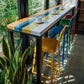Industrial 1/5 Pieces Bar Table Set Rectangle Wood Counter Table with High Stools for Cafe Clearhalo 'Bar Furniture' 'furn' 'furn_home_bar_bar_sets' 'Furniture' 'Home Bars & Bar Sets' 'home_bar_bar_sets' 'Kitchen & Dining Furniture' 6105529