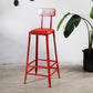 Industrial 1/5 Pieces Bar Table Set Rectangle Wood Counter Table with High Stools for Cafe Red 30"H Stool (Single) Clearhalo 'Bar Furniture' 'furn' 'furn_home_bar_bar_sets' 'Furniture' 'Home Bars & Bar Sets' 'home_bar_bar_sets' 'Kitchen & Dining Furniture' 6105530