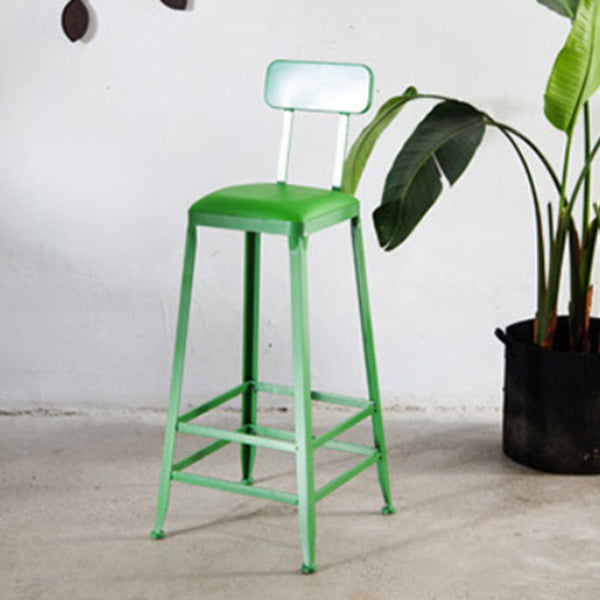 Industrial 1/5 Pieces Bar Table Set Rectangle Wood Counter Table with High Stools for Cafe Green 30"H Stool (Single) Clearhalo 'Bar Furniture' 'furn' 'furn_home_bar_bar_sets' 'Furniture' 'Home Bars & Bar Sets' 'home_bar_bar_sets' 'Kitchen & Dining Furniture' 6105533