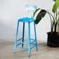 Industrial 1/5 Pieces Bar Table Set Rectangle Wood Counter Table with High Stools for Cafe Blue 30"H Stool (Single) Clearhalo 'Bar Furniture' 'furn' 'furn_home_bar_bar_sets' 'Furniture' 'Home Bars & Bar Sets' 'home_bar_bar_sets' 'Kitchen & Dining Furniture' 6105534