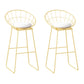 Glam Style Rectangle Bar Table 1/2/7 Pieces Faux Marble Counter Table Gold 30"H Stools (Set of 2) Clearhalo 'Bar Furniture' 'furn' 'furn_home_bar_bar_sets' 'Furniture' 'Home Bars & Bar Sets' 'home_bar_bar_sets' 'Kitchen & Dining Furniture' 6105549