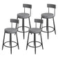 Glam Style Stone Bar Table 1/3/4 Pieces Counter Table with Upholstered Stools Light Gray 29.5"H Stool (Set of 4) Clearhalo 'Bar Furniture' 'furn' 'furn_home_bar_bar_sets' 'Furniture' 'Home Bars & Bar Sets' 'home_bar_bar_sets' 'Kitchen & Dining Furniture' 6105605