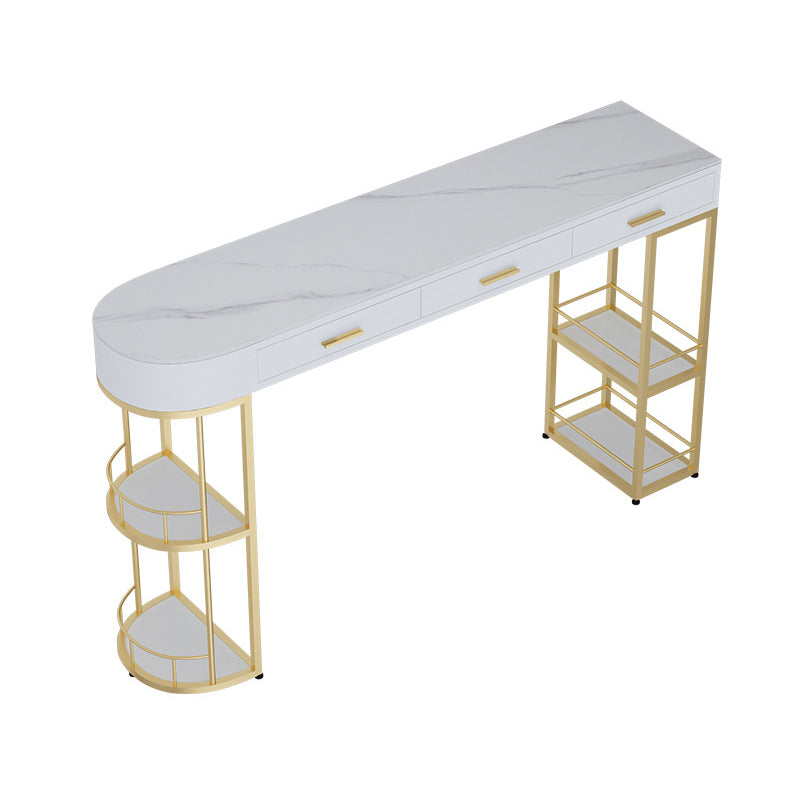 Glam Style Stone Bar Table 1/3/4 Pieces Counter Table with Upholstered Stools Clearhalo 'Bar Furniture' 'furn' 'furn_home_bar_bar_sets' 'Furniture' 'Home Bars & Bar Sets' 'home_bar_bar_sets' 'Kitchen & Dining Furniture' 6105613