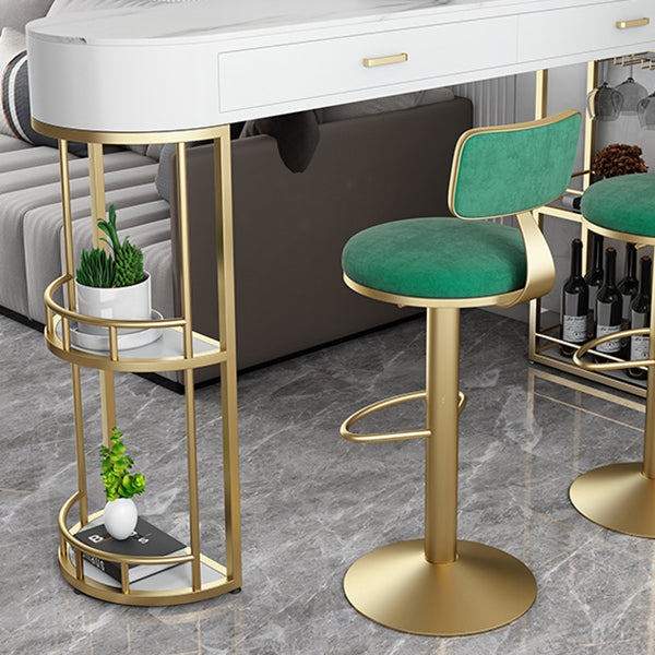 Glam Style Stone Bar Table 1/3/4 Pieces Counter Table with Upholstered Stools Clearhalo 'Bar Furniture' 'furn' 'furn_home_bar_bar_sets' 'Furniture' 'Home Bars & Bar Sets' 'home_bar_bar_sets' 'Kitchen & Dining Furniture' 6105617