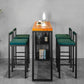 Industrial Rectangle Bar Set 1/3/5 Pieces Pine Wood Top Pub Table Set for Small Places 5 Pieces: Table, 4 Stools Clearhalo 'Bar Furniture' 'furn' 'furn_home_bar_bar_sets' 'Furniture' 'Home Bars & Bar Sets' 'home_bar_bar_sets' 'Kitchen & Dining Furniture' 6105634