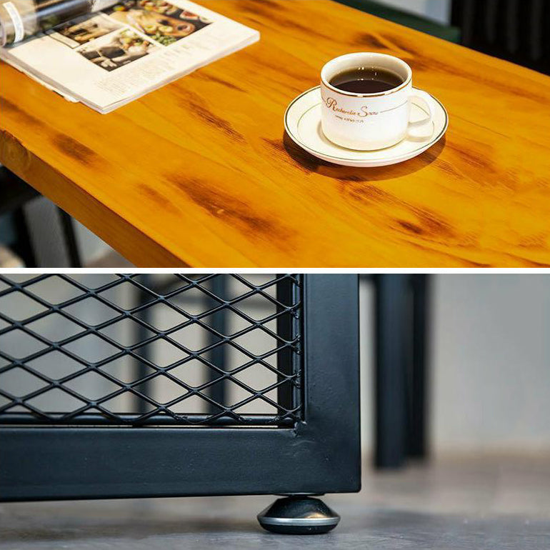 Industrial Rectangle Bar Set 1/3/5 Pieces Pine Wood Top Pub Table Set for Small Places Clearhalo 'Bar Furniture' 'furn' 'furn_home_bar_bar_sets' 'Furniture' 'Home Bars & Bar Sets' 'home_bar_bar_sets' 'Kitchen & Dining Furniture' 6105636