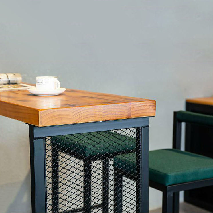Industrial Rectangle Bar Set 1/3/5 Pieces Pine Wood Top Pub Table Set for Small Places Clearhalo 'Bar Furniture' 'furn' 'furn_home_bar_bar_sets' 'Furniture' 'Home Bars & Bar Sets' 'home_bar_bar_sets' 'Kitchen & Dining Furniture' 6105637
