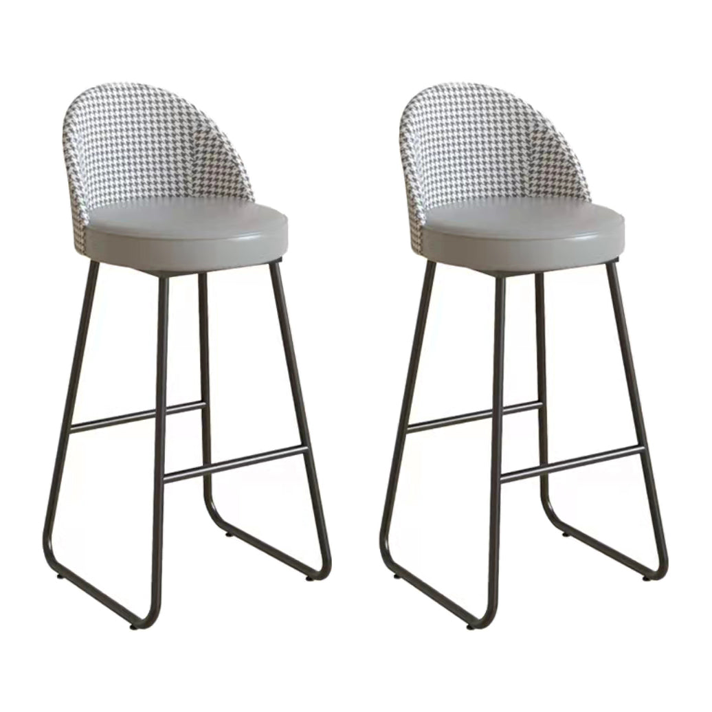 Industrial Round Bar Table Set 1/2/3 Pieces Stone Counter Table with Solid Back Stools Grey 30"H Stools (Set of 2) Clearhalo 'Bar Furniture' 'furn' 'furn_home_bar_bar_sets' 'Furniture' 'Home Bars & Bar Sets' 'home_bar_bar_sets' 'Kitchen & Dining Furniture' 6105651