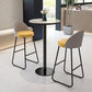 Industrial Round Bar Table Set 1/2/3 Pieces Stone Counter Table with Solid Back Stools Clearhalo 'Bar Furniture' 'furn' 'furn_home_bar_bar_sets' 'Furniture' 'Home Bars & Bar Sets' 'home_bar_bar_sets' 'Kitchen & Dining Furniture' 6105659