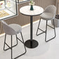 Industrial Round Bar Table Set 1/2/3 Pieces Stone Counter Table with Solid Back Stools Clearhalo 'Bar Furniture' 'furn' 'furn_home_bar_bar_sets' 'Furniture' 'Home Bars & Bar Sets' 'home_bar_bar_sets' 'Kitchen & Dining Furniture' 6105660
