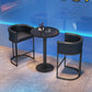 1/2/3 Pieces Industrial Black Bar Table Set Round Bistro Set with Solid Back Stools Clearhalo 'Bar Furniture' 'furn' 'furn_home_bar_bar_sets' 'Furniture' 'Home Bars & Bar Sets' 'home_bar_bar_sets' 'Kitchen & Dining Furniture' 6105663