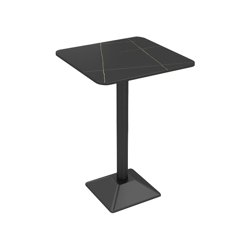 1/2/3 Pieces Industrial Black Bar Table Set Round Bistro Set with Solid Back Stools Black-Gold 24"L x 24"W Clearhalo 'Bar Furniture' 'furn' 'furn_home_bar_bar_sets' 'Furniture' 'Home Bars & Bar Sets' 'home_bar_bar_sets' 'Kitchen & Dining Furniture' 6105664