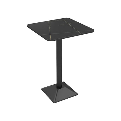 1/2/3 Pieces Industrial Black Bar Table Set Round Bistro Set with Solid Back Stools Black-Gold 24"L x 24"W Clearhalo 'Bar Furniture' 'furn' 'furn_home_bar_bar_sets' 'Furniture' 'Home Bars & Bar Sets' 'home_bar_bar_sets' 'Kitchen & Dining Furniture' 6105664