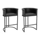 1/2/3 Pieces Industrial Black Bar Table Set Round Bistro Set with Solid Back Stools Black 30"H Stools (Set of 2) Clearhalo 'Bar Furniture' 'furn' 'furn_home_bar_bar_sets' 'Furniture' 'Home Bars & Bar Sets' 'home_bar_bar_sets' 'Kitchen & Dining Furniture' 6105667