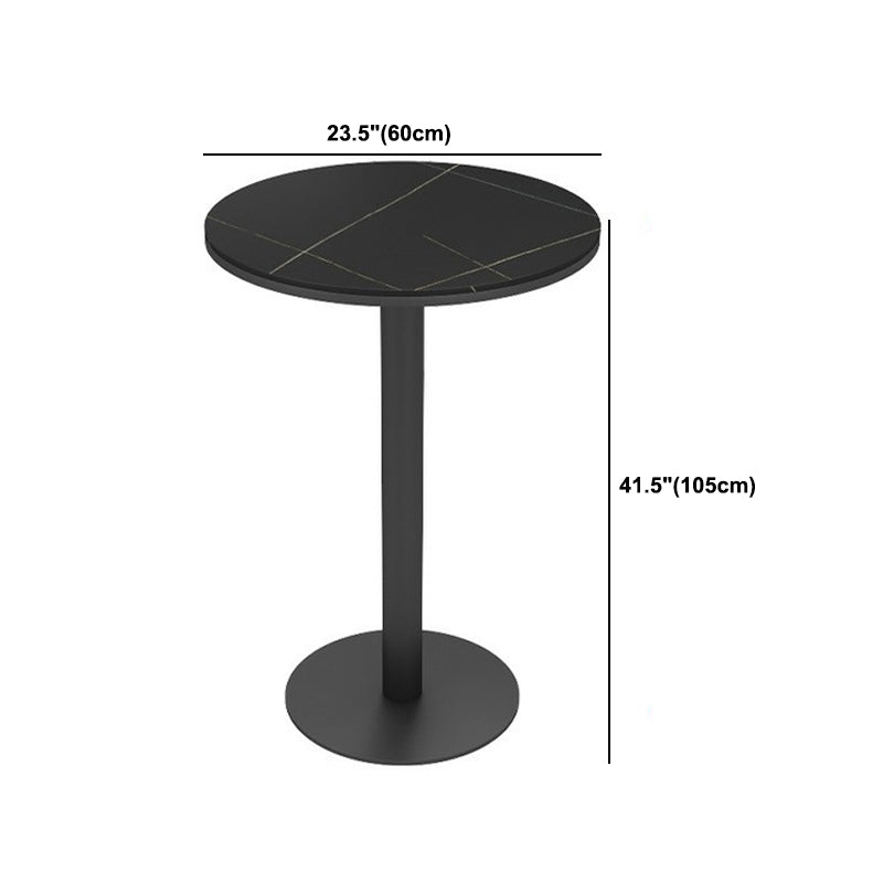 1/2/3 Pieces Industrial Black Bar Table Set Round Bistro Set with Solid Back Stools Clearhalo 'Bar Furniture' 'furn' 'furn_home_bar_bar_sets' 'Furniture' 'Home Bars & Bar Sets' 'home_bar_bar_sets' 'Kitchen & Dining Furniture' 6105671