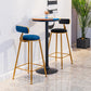 Solid Wood Bar Table Set Glam Round 1/3 Pieces Counter Table for Dining Room