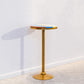 Solid Wood Bar Table Set Glam Round 1/3 Pieces Counter Table for Dining Room