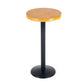 1/2/3 Pieces Industrial Style Round Bar Table Set Solid Wood Bistro Set Brown 22"L x 22"W Clearhalo 'Bar Furniture' 'furn' 'furn_home_bar_bar_sets' 'Furniture' 'Home Bars & Bar Sets' 'home_bar_bar_sets' 'Kitchen & Dining Furniture' 6105696