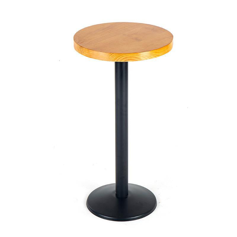 1/2/3 Pieces Industrial Style Round Bar Table Set Solid Wood Bistro Set Brown 22"L x 22"W Clearhalo 'Bar Furniture' 'furn' 'furn_home_bar_bar_sets' 'Furniture' 'Home Bars & Bar Sets' 'home_bar_bar_sets' 'Kitchen & Dining Furniture' 6105696