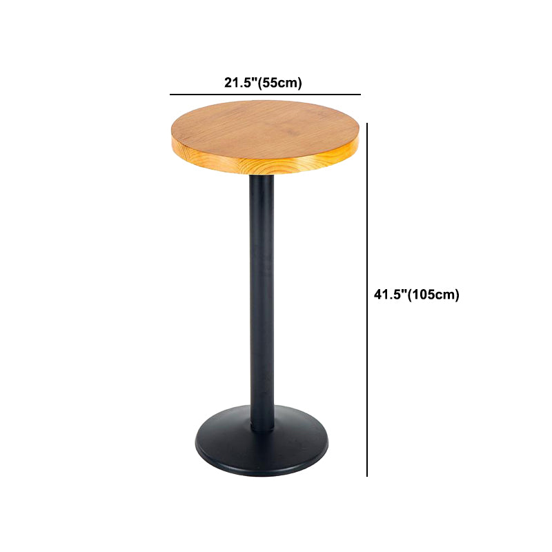 1/2/3 Pieces Industrial Style Round Bar Table Set Solid Wood Bistro Set Clearhalo 'Bar Furniture' 'furn' 'furn_home_bar_bar_sets' 'Furniture' 'Home Bars & Bar Sets' 'home_bar_bar_sets' 'Kitchen & Dining Furniture' 6105710