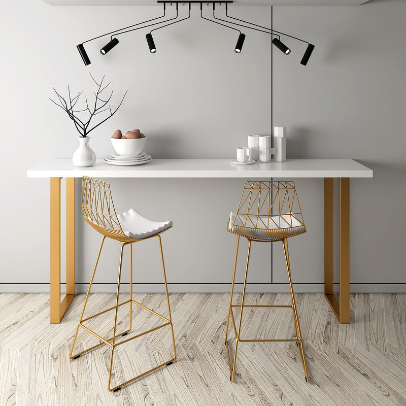 Solid Wood Bar Table Set Glam Rectangle 1/3/4/5 Pieces Counter Table 3 Pieces: Table, 2 Stools Clearhalo 'Bar Furniture' 'furn' 'furn_home_bar_bar_sets' 'Furniture' 'Home Bars & Bar Sets' 'home_bar_bar_sets' 'Kitchen & Dining Furniture' 6105713