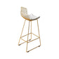 Solid Wood Bar Table Set Glam Rectangle 1/3/4/5 Pieces Counter Table Gold 30"H Stool (Single) Clearhalo 'Bar Furniture' 'furn' 'furn_home_bar_bar_sets' 'Furniture' 'Home Bars & Bar Sets' 'home_bar_bar_sets' 'Kitchen & Dining Furniture' 6105714