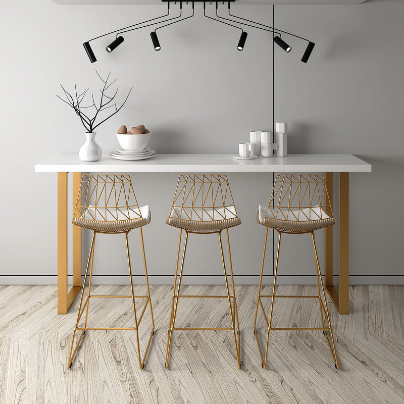 Solid Wood Bar Table Set Glam Rectangle 1/3/4/5 Pieces Counter Table 4 Pieces: Table, 3 Stools Clearhalo 'Bar Furniture' 'furn' 'furn_home_bar_bar_sets' 'Furniture' 'Home Bars & Bar Sets' 'home_bar_bar_sets' 'Kitchen & Dining Furniture' 6105715