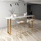 Solid Wood Bar Table Set Glam Rectangle 1/3/4/5 Pieces Counter Table 5 Pieces: Table, 4 Stools Clearhalo 'Bar Furniture' 'furn' 'furn_home_bar_bar_sets' 'Furniture' 'Home Bars & Bar Sets' 'home_bar_bar_sets' 'Kitchen & Dining Furniture' 6105716