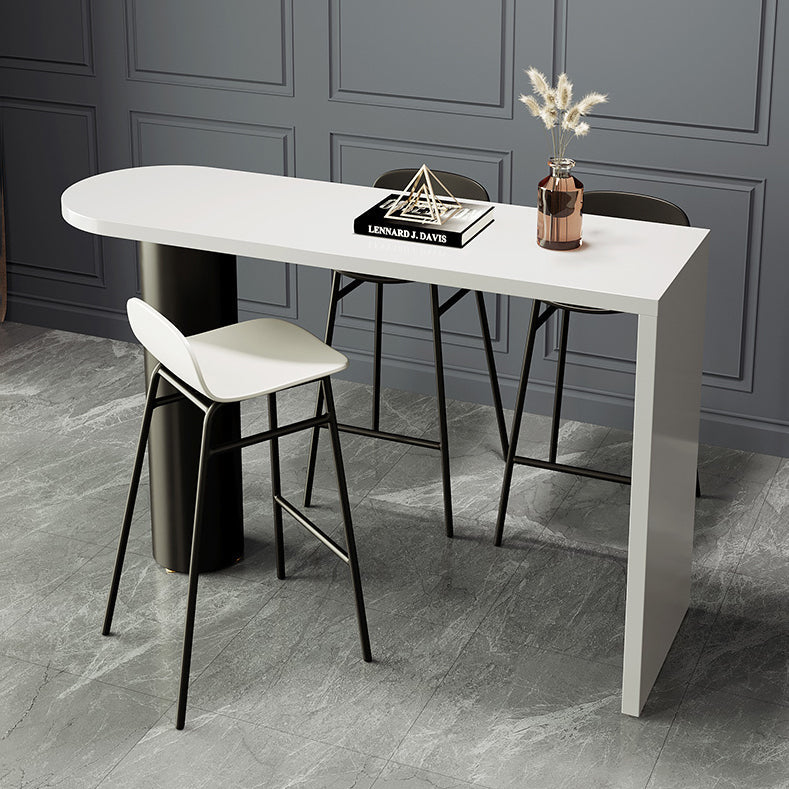 Modern Solid Wood Pub Table Set 1/3/4 Pieces Bar Table with Metal Stools Clearhalo 'Bar Furniture' 'furn' 'furn_home_bar_bar_sets' 'Furniture' 'Home Bars & Bar Sets' 'home_bar_bar_sets' 'Kitchen & Dining Furniture' 6105741