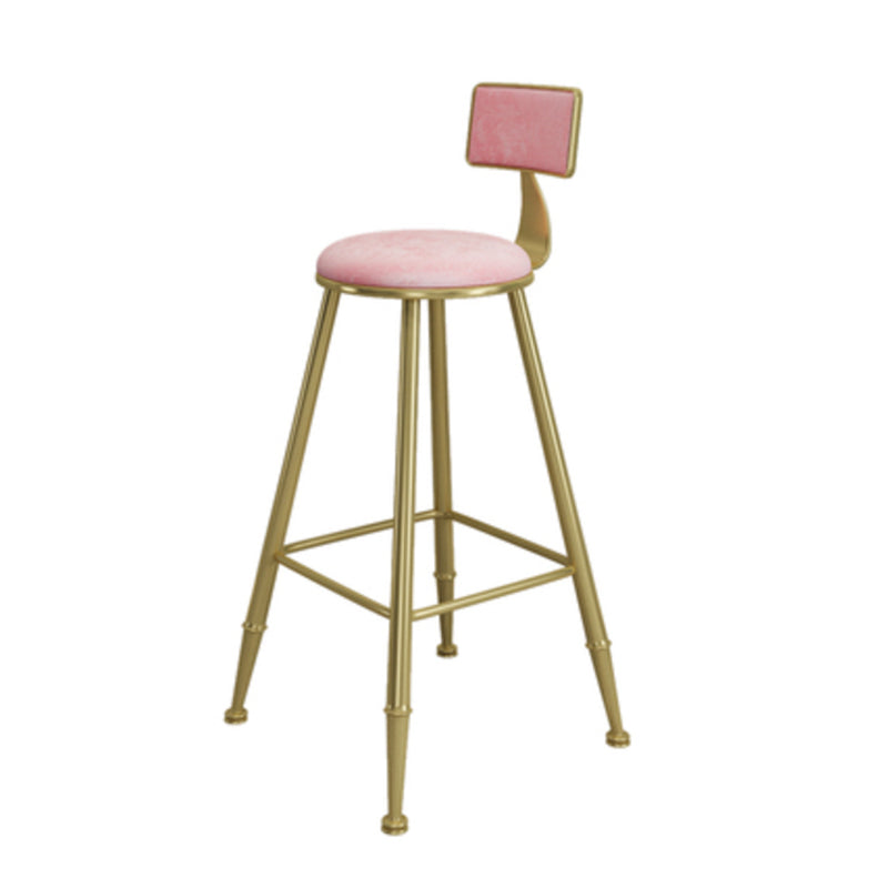 1/3/5 Pieces Bar Table Set Glam Rectangular Table and Stool Set Pink 30"H Stool (Single) Clearhalo 'Bar Furniture' 'furn' 'furn_home_bar_bar_sets' 'Furniture' 'Home Bars & Bar Sets' 'home_bar_bar_sets' 'Kitchen & Dining Furniture' 6105757