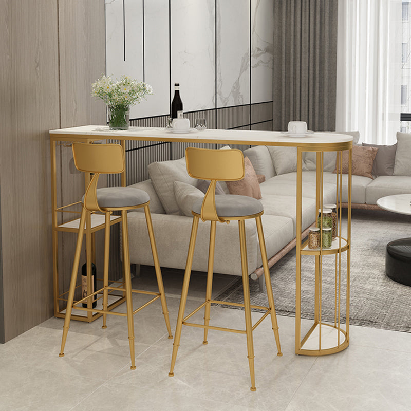 Glam Style Fixed Bar Table 1/2/3 Pieces Stone Counter Table for Dining Room Clearhalo 'Bar Furniture' 'furn' 'furn_home_bar_bar_sets' 'Furniture' 'Home Bars & Bar Sets' 'home_bar_bar_sets' 'Kitchen & Dining Furniture' 6105778