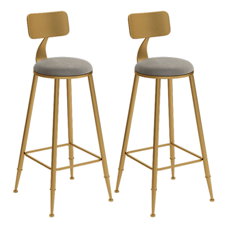 Glam Style Fixed Bar Table 1/2/3 Pieces Stone Counter Table for Dining Room Grey 30"H Stools (Set of 2) Clearhalo 'Bar Furniture' 'furn' 'furn_home_bar_bar_sets' 'Furniture' 'Home Bars & Bar Sets' 'home_bar_bar_sets' 'Kitchen & Dining Furniture' 6105780