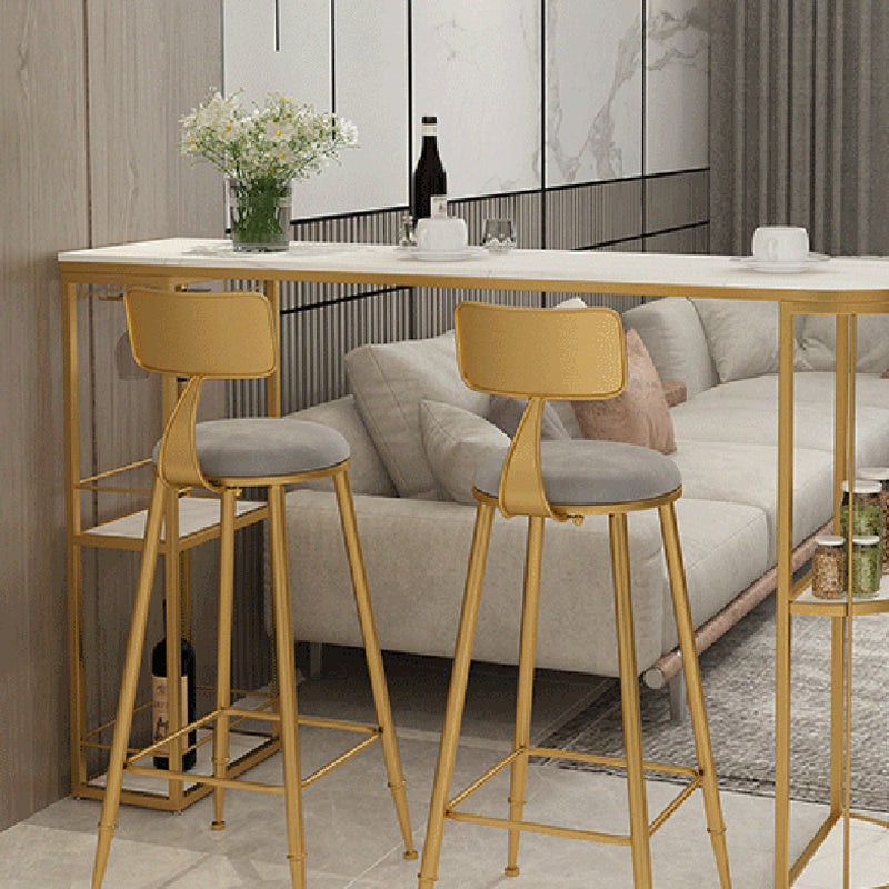 Glam Style Fixed Bar Table 1/2/3 Pieces Stone Counter Table for Dining Room Clearhalo 'Bar Furniture' 'furn' 'furn_home_bar_bar_sets' 'Furniture' 'Home Bars & Bar Sets' 'home_bar_bar_sets' 'Kitchen & Dining Furniture' 6105784