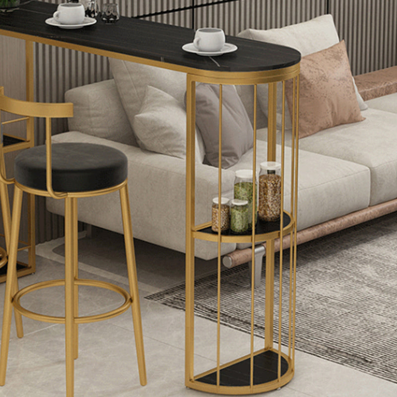 Glam Style Fixed Bar Table 1/2/3 Pieces Stone Counter Table for Dining Room Clearhalo 'Bar Furniture' 'furn' 'furn_home_bar_bar_sets' 'Furniture' 'Home Bars & Bar Sets' 'home_bar_bar_sets' 'Kitchen & Dining Furniture' 6105786