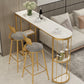 Glam Style Fixed Bar Table 1/2/3 Pieces Stone Counter Table for Dining Room Clearhalo 'Bar Furniture' 'furn' 'furn_home_bar_bar_sets' 'Furniture' 'Home Bars & Bar Sets' 'home_bar_bar_sets' 'Kitchen & Dining Furniture' 6105788