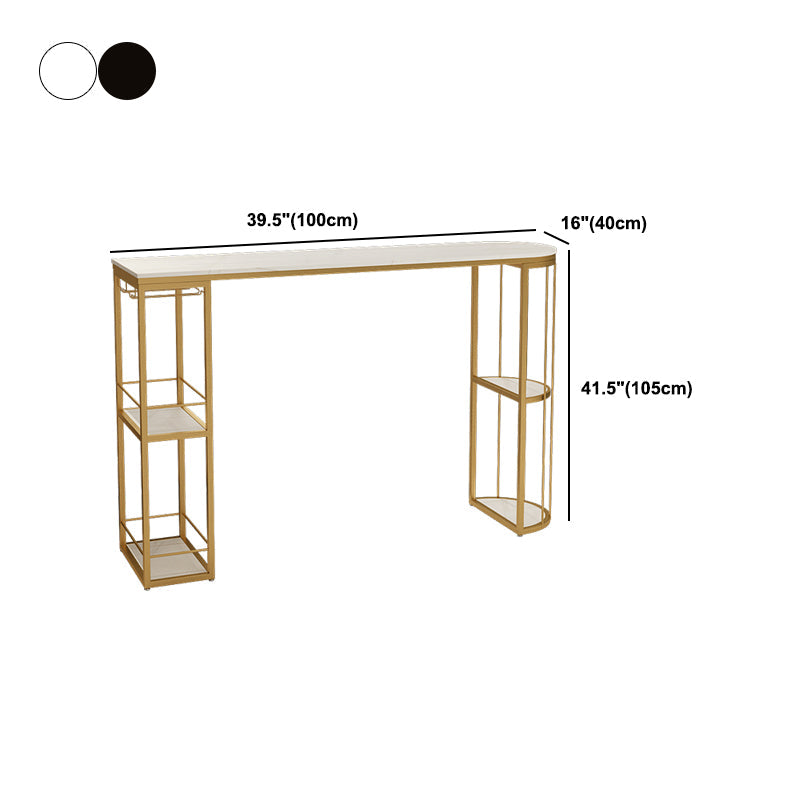 Glam Style Fixed Bar Table 1/2/3 Pieces Stone Counter Table for Dining Room Clearhalo 'Bar Furniture' 'furn' 'furn_home_bar_bar_sets' 'Furniture' 'Home Bars & Bar Sets' 'home_bar_bar_sets' 'Kitchen & Dining Furniture' 6105789