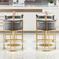 Modern Faux Marble Top Pub Table Set 1/3/5 Pieces White Bar Set with Upholstered Stools Clearhalo 'Bar Furniture' 'furn' 'furn_home_bar_bar_sets' 'Furniture' 'Home Bars & Bar Sets' 'home_bar_bar_sets' 'Kitchen & Dining Furniture' 6105819