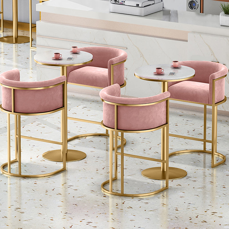 Modern Faux Marble Top Pub Table Set 1/3/5 Pieces White Bar Set with Upholstered Stools Clearhalo 'Bar Furniture' 'furn' 'furn_home_bar_bar_sets' 'Furniture' 'Home Bars & Bar Sets' 'home_bar_bar_sets' 'Kitchen & Dining Furniture' 6105828