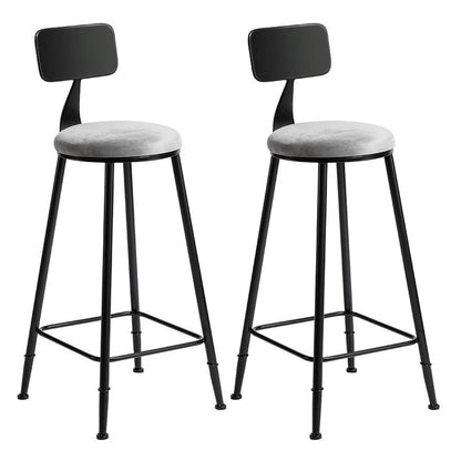 1/2/3 Pieces Round Bar Table Set Stone Bar Table with Upholstered Bar Stools