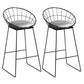 1/2/3 Pieces Round Bar Table Set Stone Bar Table with Upholstered Bar Stools
