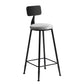 1/2/3 Pieces Round Bar Table Set Stone Bar Table with Upholstered Bar Stools