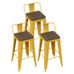 1/3/4 Pieces Industrial Style Bar Stool and Table Set Metal Bar Table Set Yellow 29.5"H Stool (Set of 3) Clearhalo 'Bar Furniture' 'furn' 'furn_home_bar_bar_sets' 'Furniture' 'Home Bars & Bar Sets' 'home_bar_bar_sets' 'Kitchen & Dining Furniture' 6105874