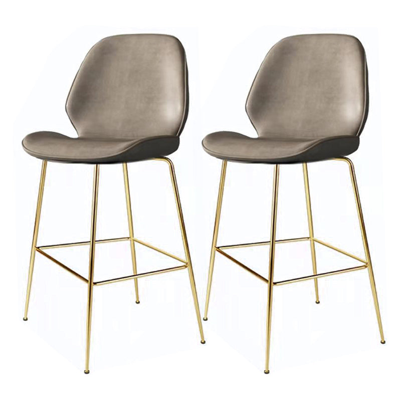 1/2/3 Pieces White Bar Set Glam Stone Top Pub Table with Brown Upholstered Stools Brown 30"H Stools (Set of 2) Clearhalo 'Bar Furniture' 'furn' 'furn_home_bar_bar_sets' 'Furniture' 'Home Bars & Bar Sets' 'home_bar_bar_sets' 'Kitchen & Dining Furniture' 6105883