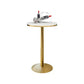 Glam Bar Pub Table Set 1/2/3/5 Pieces Bar Table and Stools for Living Room White-Gold 22"L x 22"W Clearhalo 'Bar Furniture' 'furn' 'furn_home_bar_bar_sets' 'Furniture' 'Home Bars & Bar Sets' 'home_bar_bar_sets' 'Kitchen & Dining Furniture' 6105918