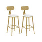 Glam Bar Pub Table Set 1/2/3/5 Pieces Bar Table and Stools for Living Room 2 White Gold Chair 17.7"H Clearhalo 'Bar Furniture' 'furn' 'furn_home_bar_bar_sets' 'Furniture' 'Home Bars & Bar Sets' 'home_bar_bar_sets' 'Kitchen & Dining Furniture' 6105923