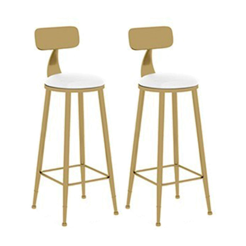 Glam Bar Pub Table Set 1/2/3/5 Pieces Bar Table and Stools for Living Room 2 White Gold Chair 25.5"H Clearhalo 'Bar Furniture' 'furn' 'furn_home_bar_bar_sets' 'Furniture' 'Home Bars & Bar Sets' 'home_bar_bar_sets' 'Kitchen & Dining Furniture' 6105927