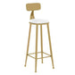 Glam Bar Pub Table Set 1/2/3/5 Pieces Bar Table and Stools for Living Room White-Gold 30"H Stool (Single) Clearhalo 'Bar Furniture' 'furn' 'furn_home_bar_bar_sets' 'Furniture' 'Home Bars & Bar Sets' 'home_bar_bar_sets' 'Kitchen & Dining Furniture' 6105929